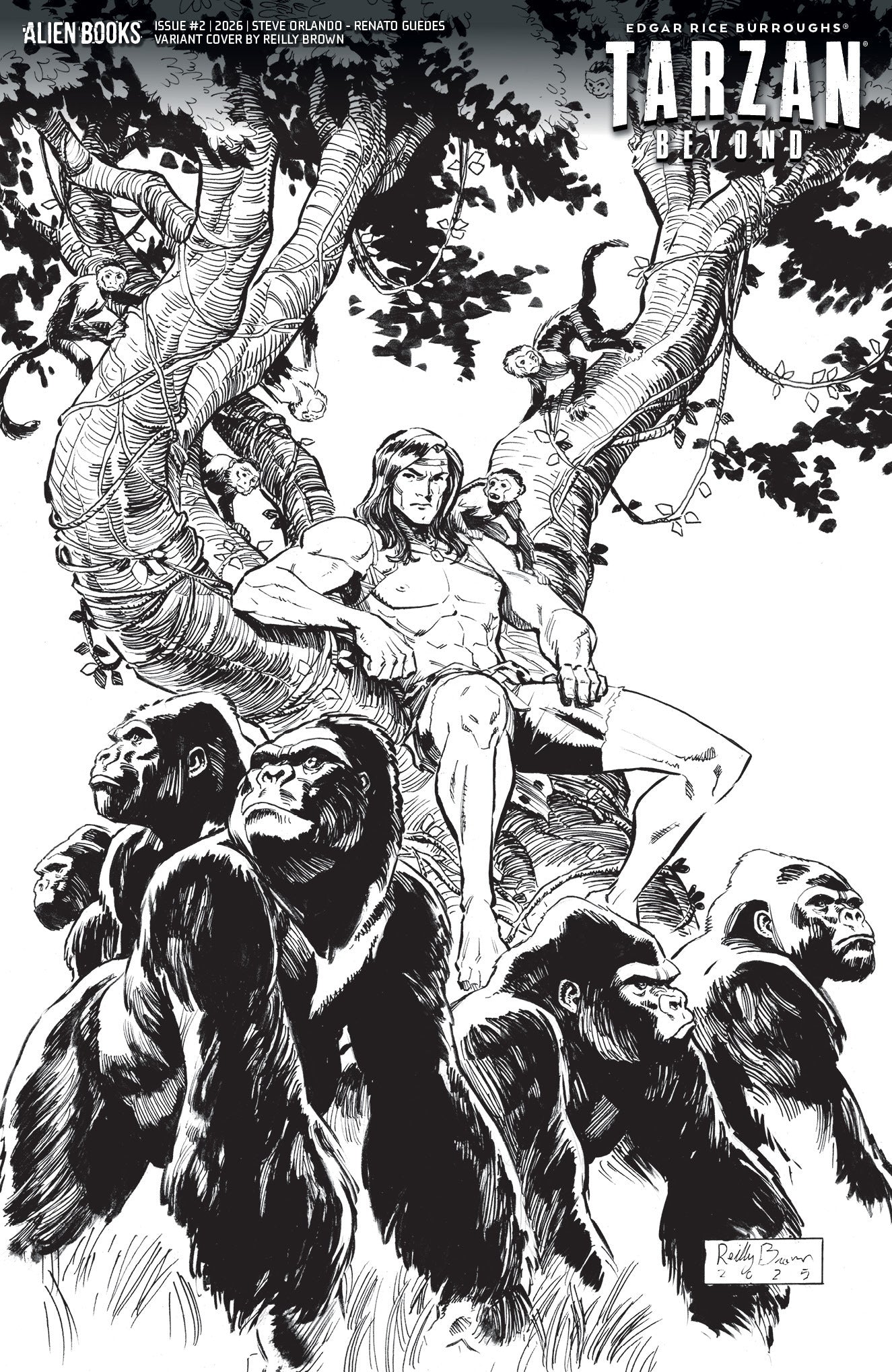 Tarzan Beyond #2 Variant D (Brown B&W)