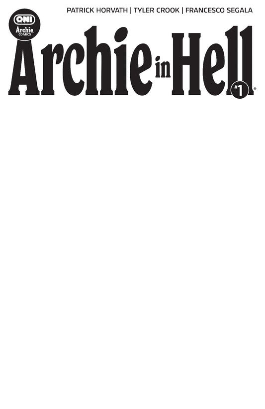 Archie in Hell #1 Cover E Blank Sketch Var