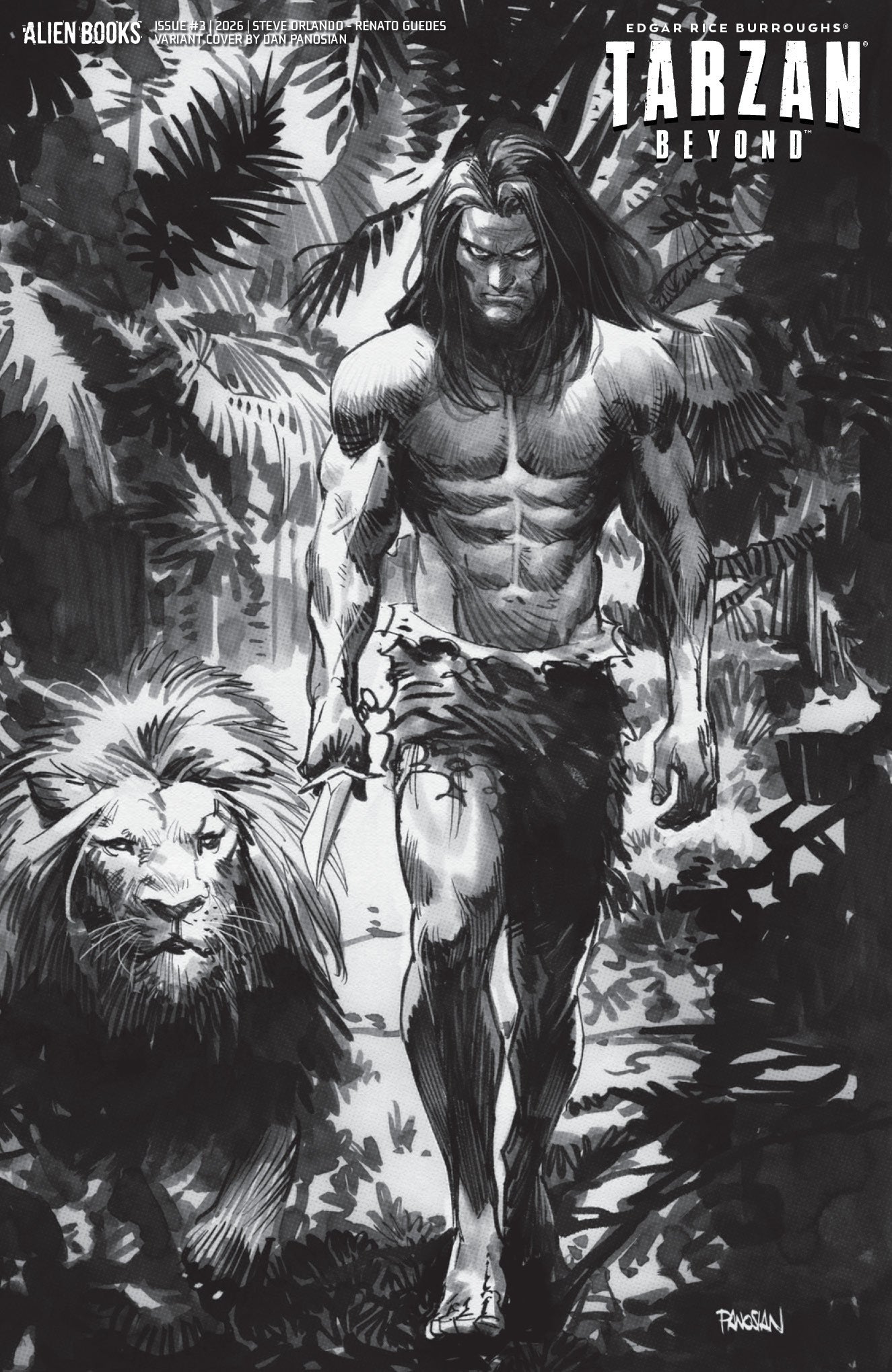 Tarzan Beyond #3 Variant D (Panosian B&W)
