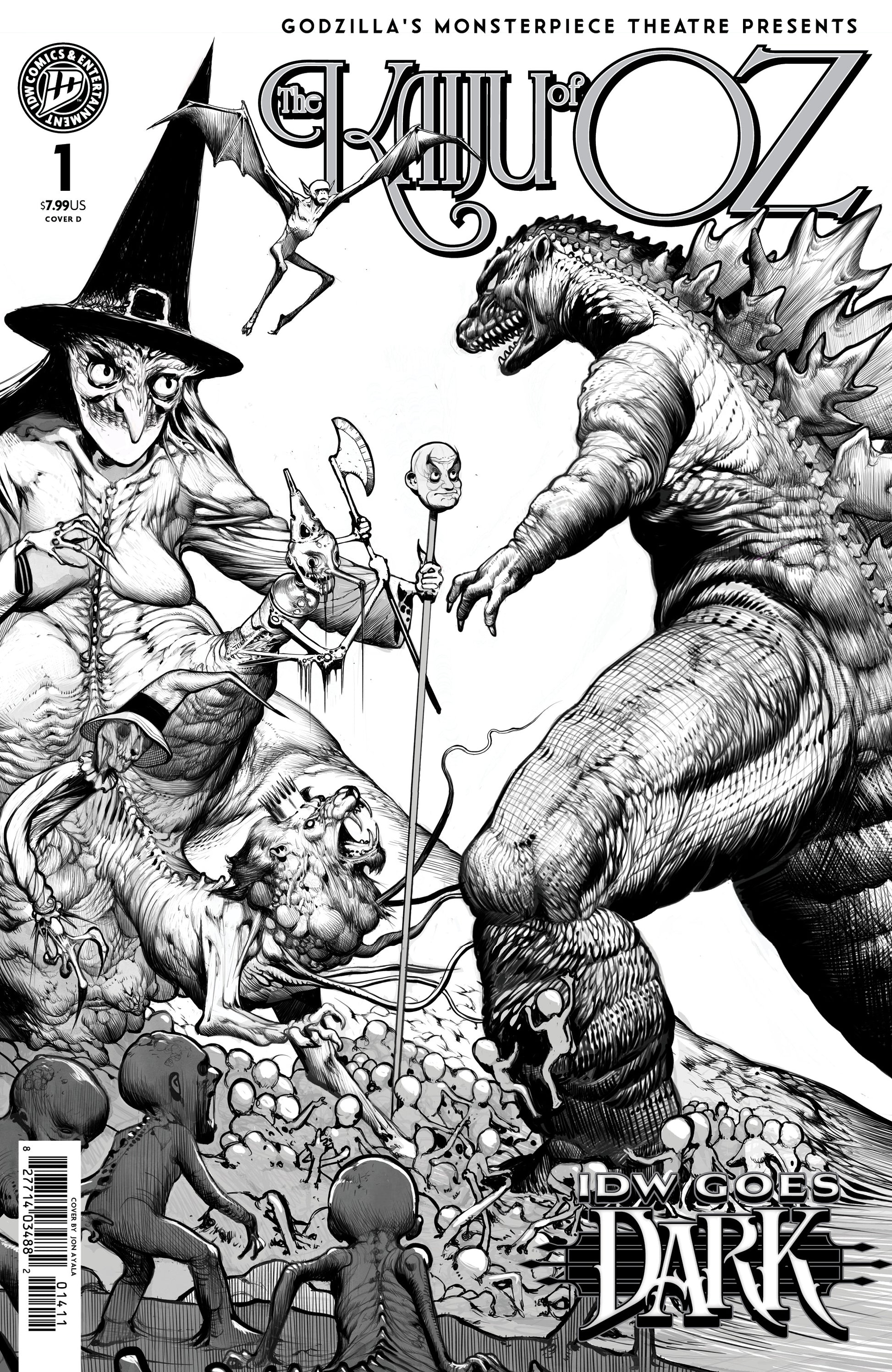 Godzillas Monsterpiece Theatre Presents: The Kaiju of Oz Variant D (Ayala IDW Goes Dark Variant)