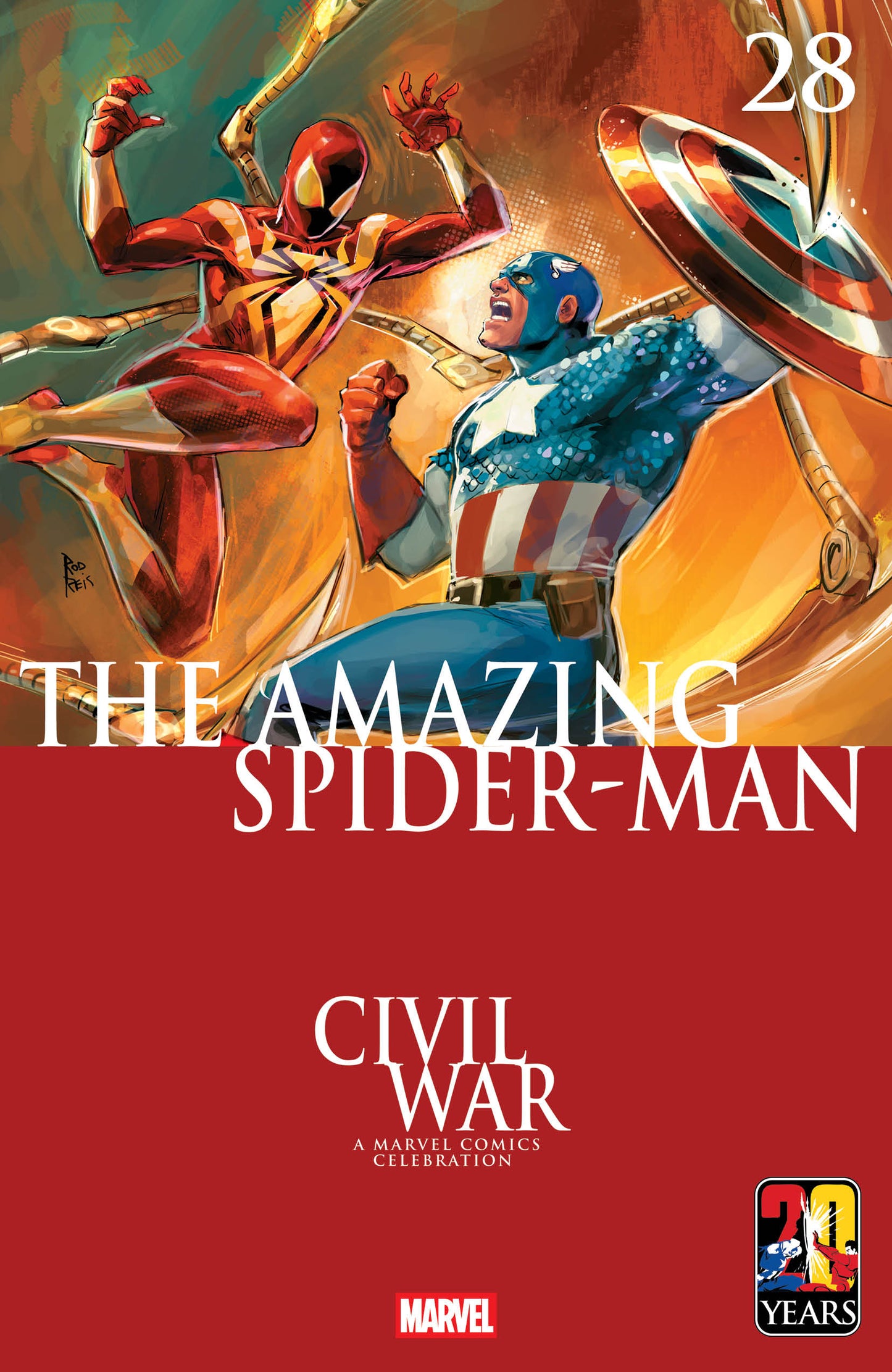 AMAZING SPIDER-MAN #28 ROD REIS CIVIL WAR CELEBRATION VARIANT (Pre-Ord ...
